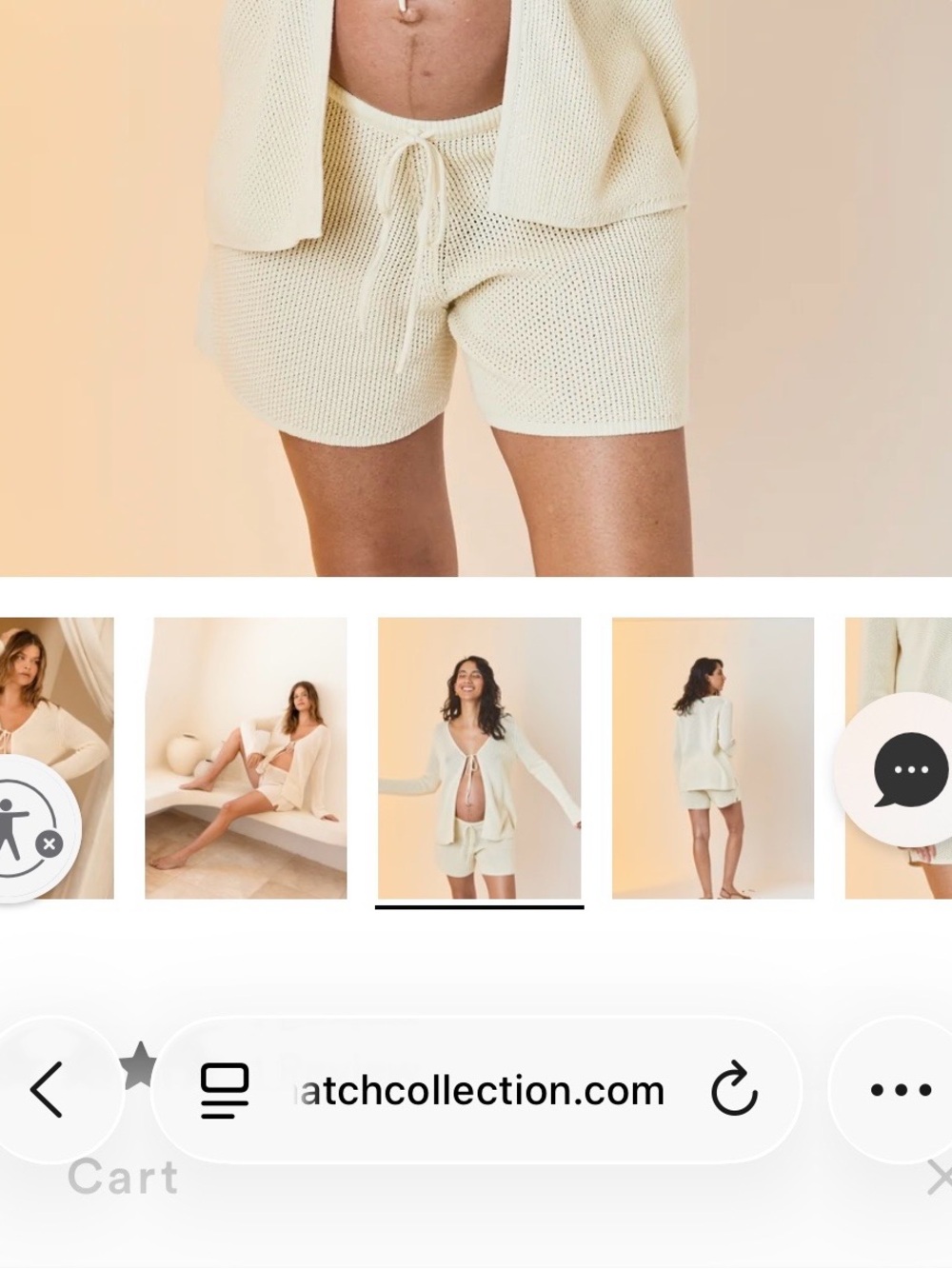 Kai hatch Shorts - Cream Women’s Intimates